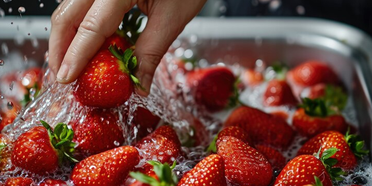 Çilekteki pestisit kalıntılarını temizlemek bu kadar kolaymış! Anında temizliyor