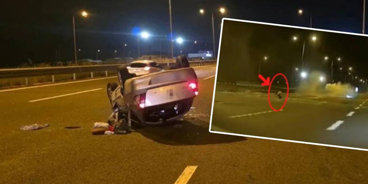 Kuzey Marmara Otoyolu'nda dehşete düşüren kaza! 9 yaşındaki çocuk taklalar atan araçtan yola savruldu