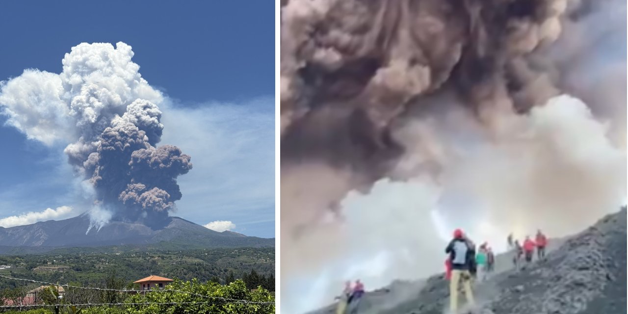 Etna yanardağı patladı! Kırmızı alarm verildi