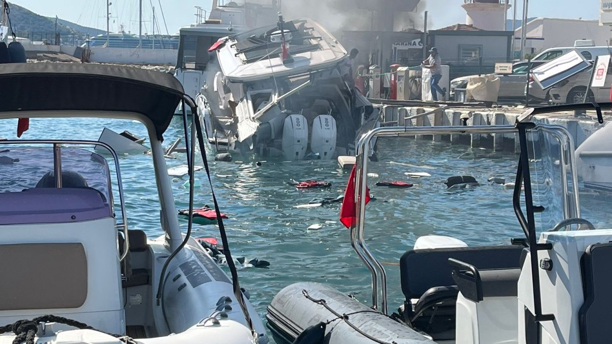 Bodrum’da yakıt ikmalinde teknede patlama: 3 kişi yaralandı