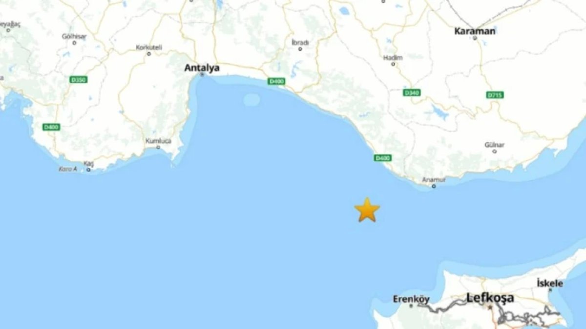 Antalya'da deprem