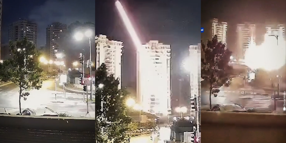 İran'ın fırlattığı füzenin İsrail'de yerleşim alanına düştüğü anlar ortaya çıktı