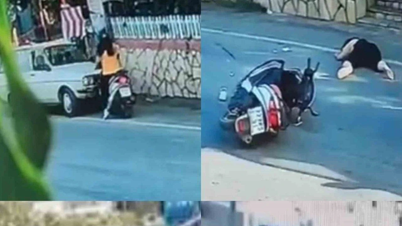 Alkollü sürücü motosikletli kızın üzerinden geçti