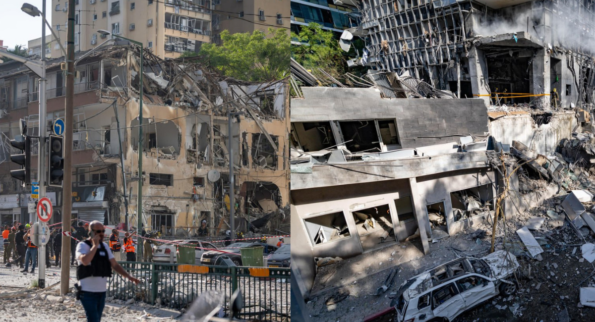 İran'ın füze yağdırdığı Tel Aviv'in son görüntüleri ortaya çıktı