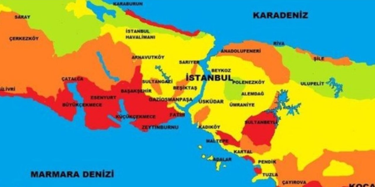 Depreme karşı en riskli bölgeler açıklandı: İstanbul'un deprem haritası korkuttu