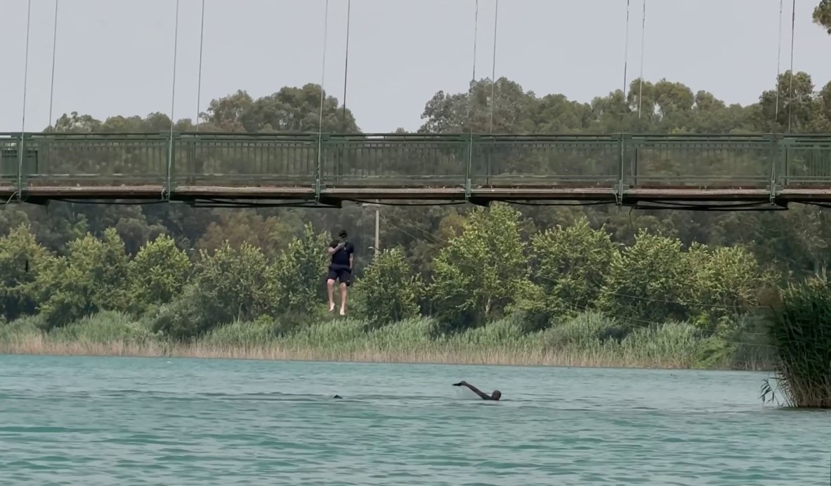 Köprüde tehlikeli eğlence
