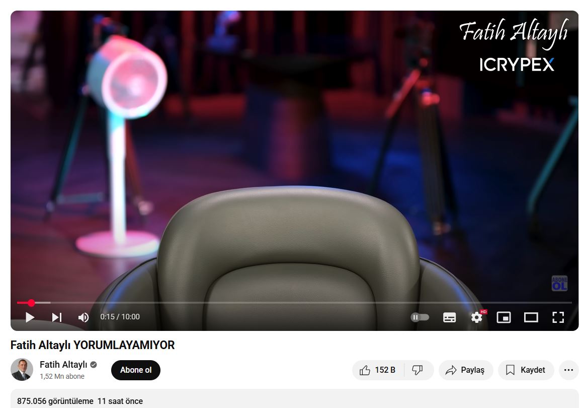 Fatih Altaylı'nın boş koltuğu 10 dakikada milyonlarca izlenmeye ulaştı