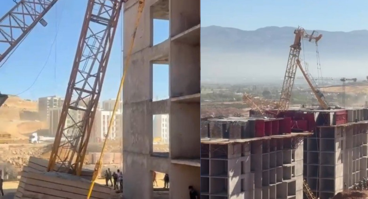 Kule vinç devrildi: Bir işçi hayatını kaybetti