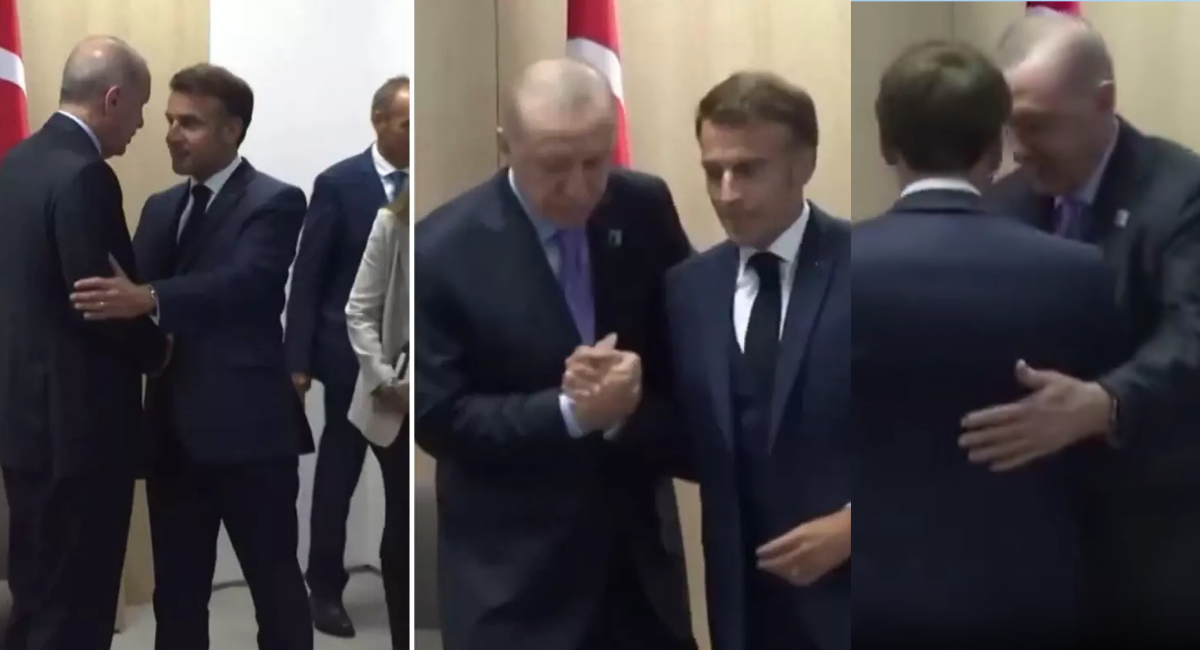 Erdoğan ile Macron arasında gerilim: Selamlaşmaları gündem oldu
