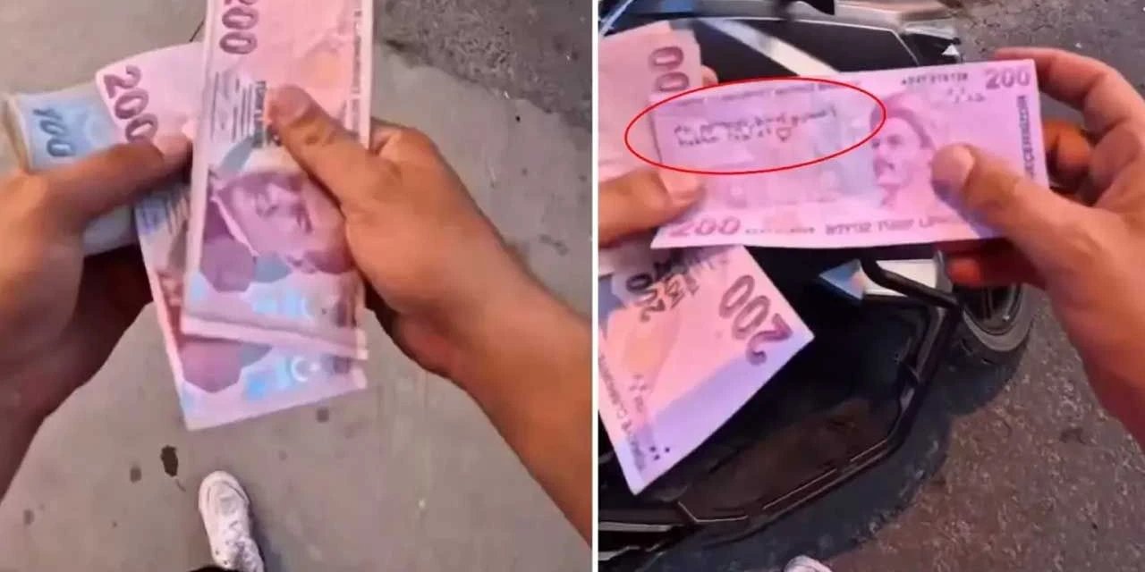 Kurye sahte parada yazanı okuyunca şok oldu
