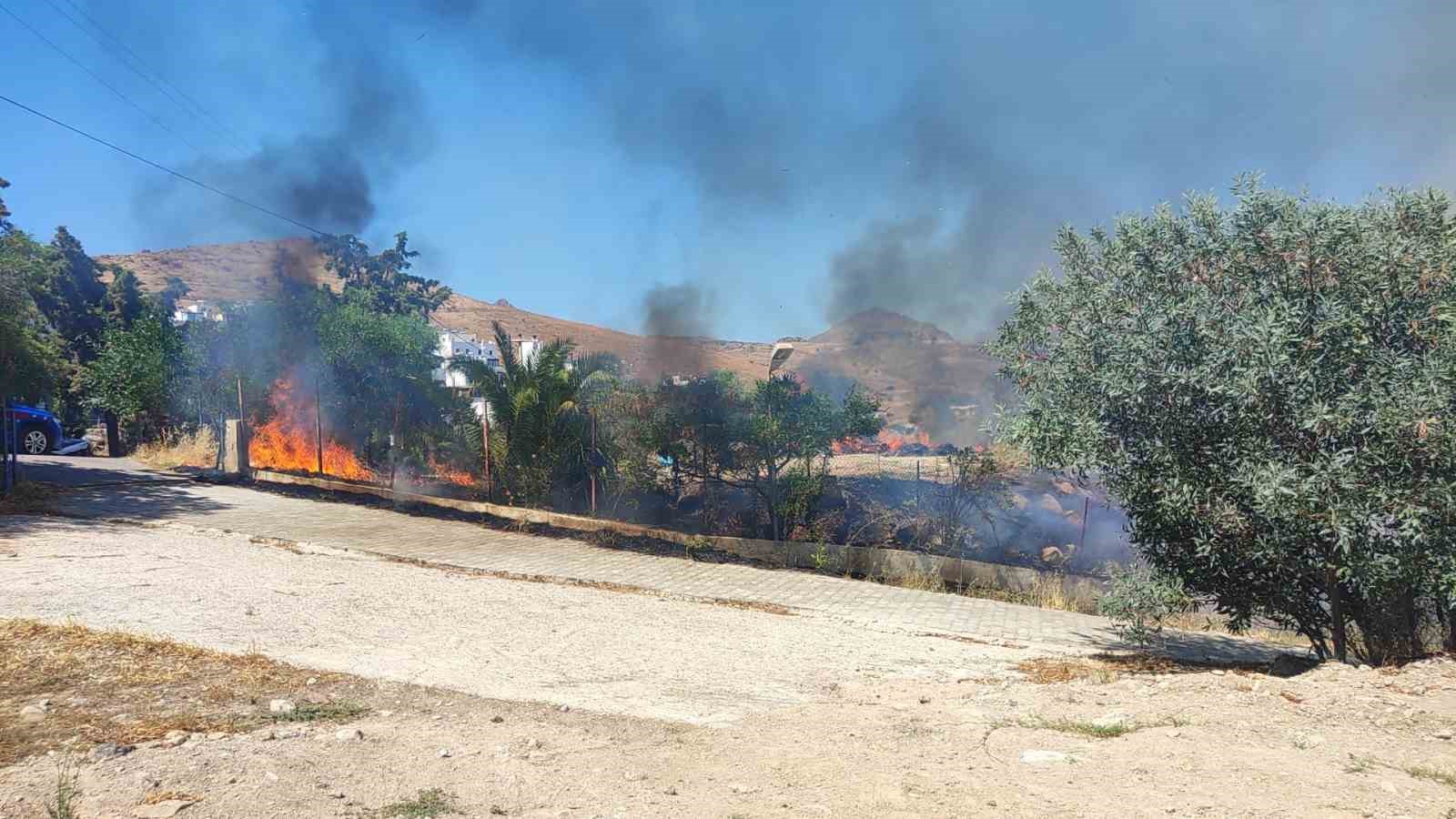 Bodrum'da korkutan yangın