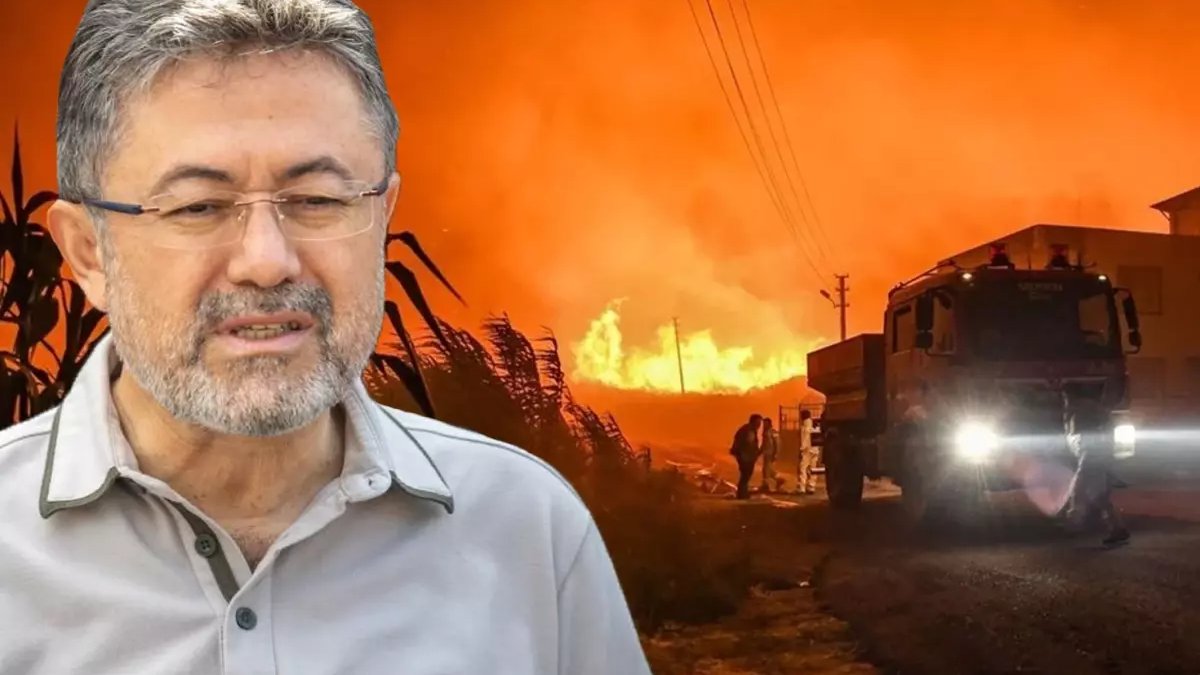 Bakan Yumaklı yangın müdahale anını paylaştı