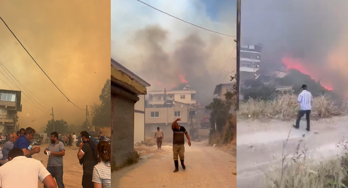 Hatay alev alev: Yangın evlere ulaştı