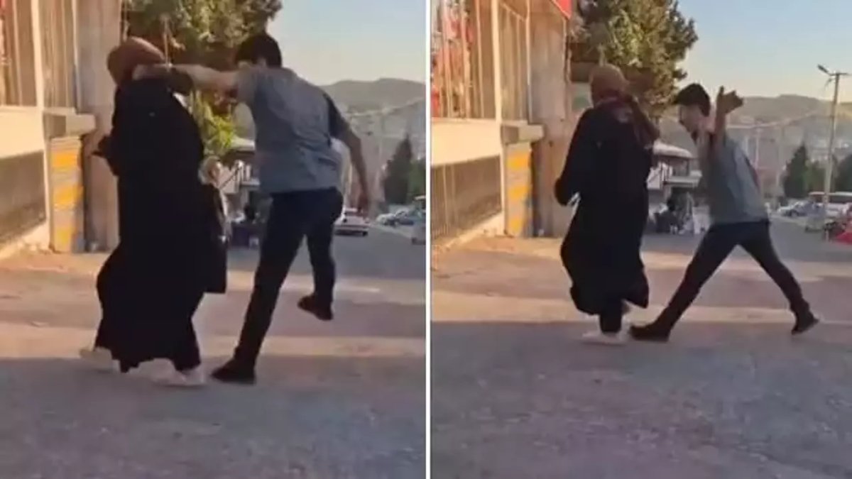 Şanlıurfa'da sokak ortasında kadına şiddet: O anlar kaydedildi