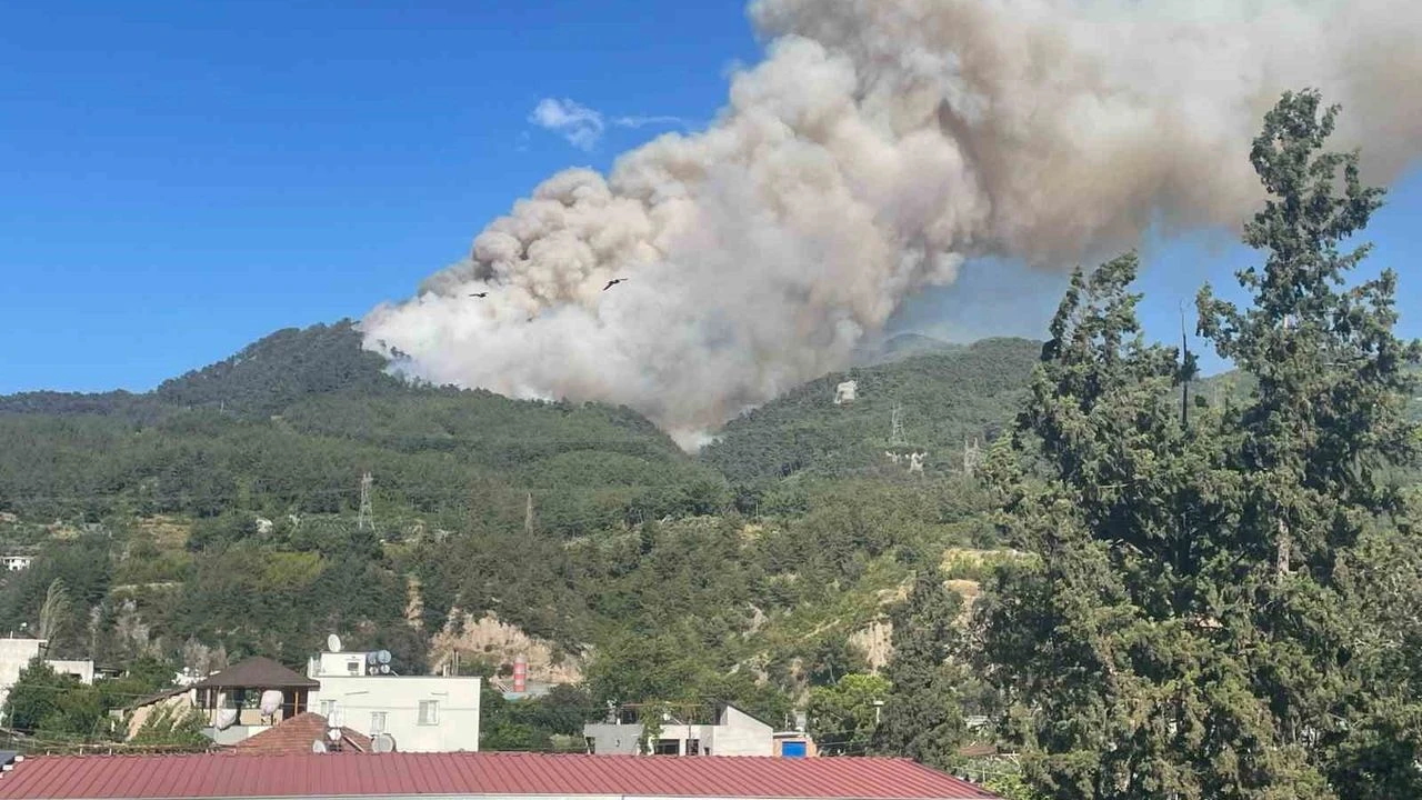 Hatay'daki orman yangını yerleşim yerlerine yaklaştı!