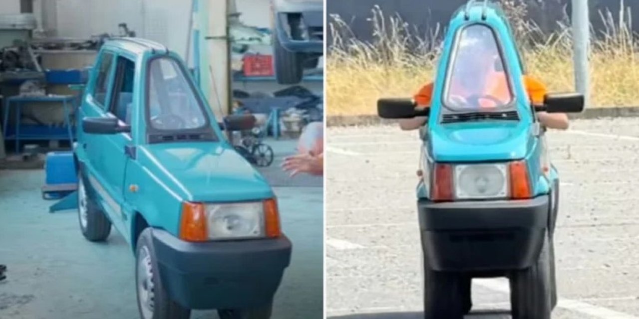 Dünyanın en dar otomobili! Sadece 50 cm genişliğinde, tamamen elektrikli