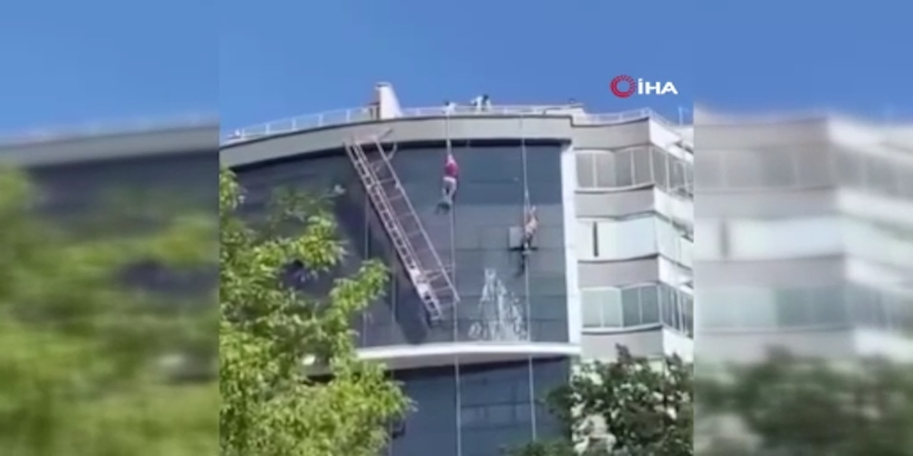 Samsun’da 11. katta dehşet! Asma iskele çöktü, işçiler havada asılı kaldı