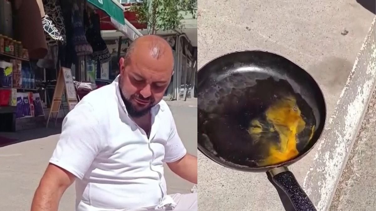 İstanbul'da termometre 40’ı gördü: Esnaf yumurtasını asfaltta pişirdi