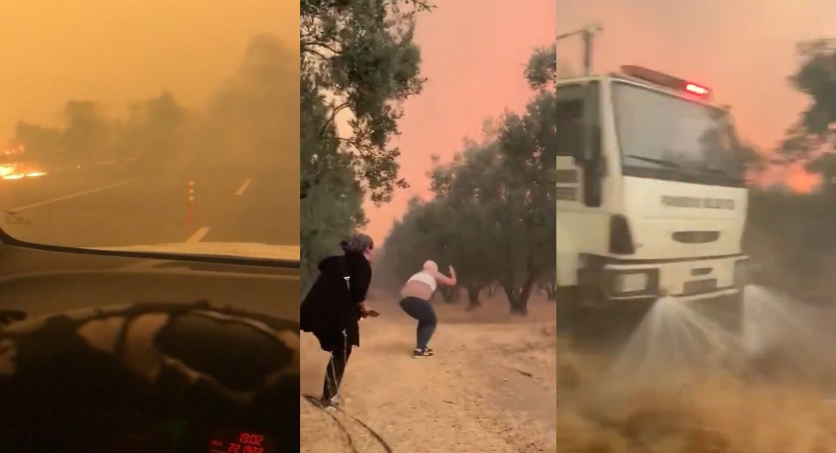 Bilecik'teki yangının ortasında kaldılar: Çıkmamız lazım Allah’ım sen yardım et