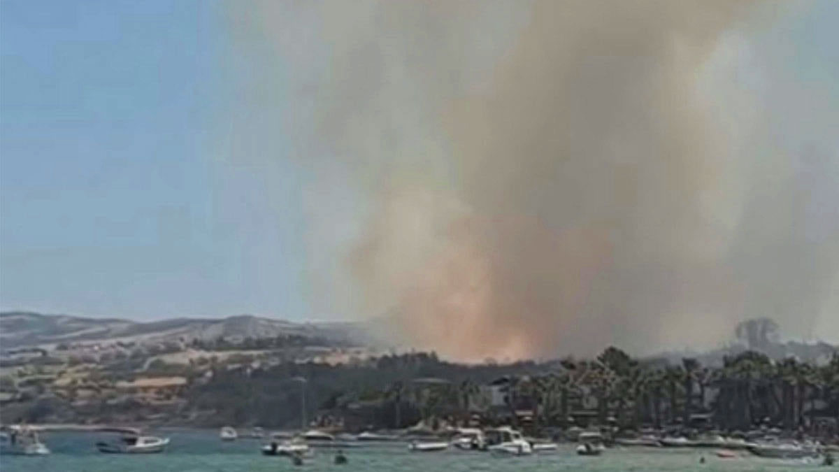 Çanakkale'de tarım arazisinde yangın