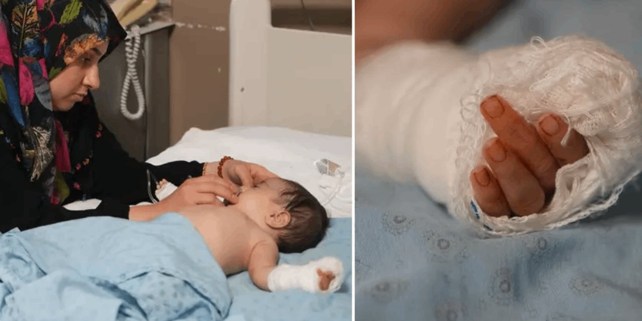 Hastanede skandal! Hemşire 3 aylık bebeğin parmağını kesti