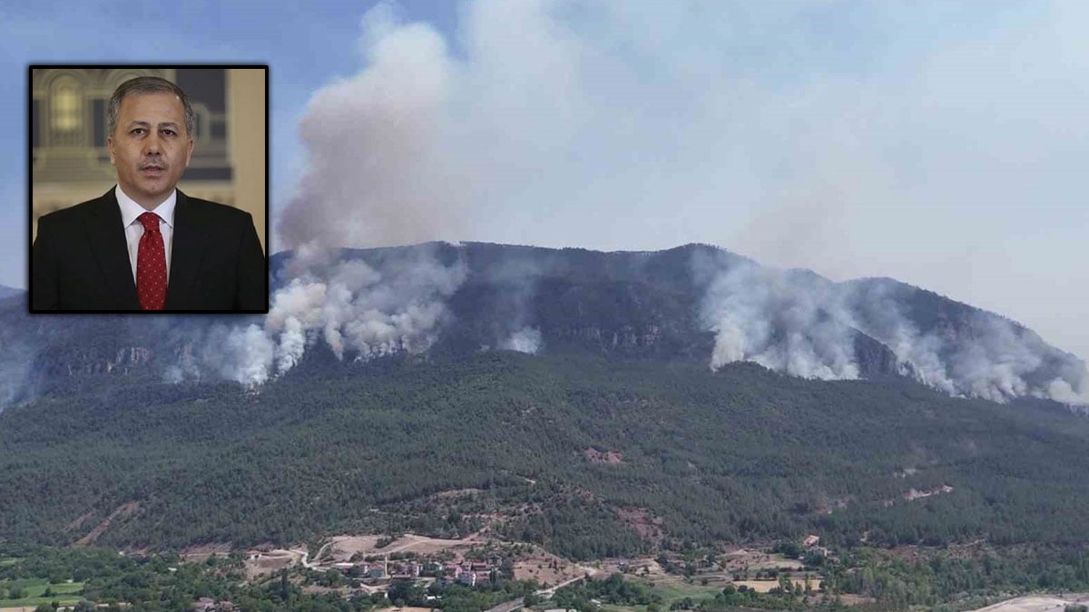 Alevlerle zamana karşı yarış! Yerlikaya: Karabük'te 1.839 kişi tahliye edildi
