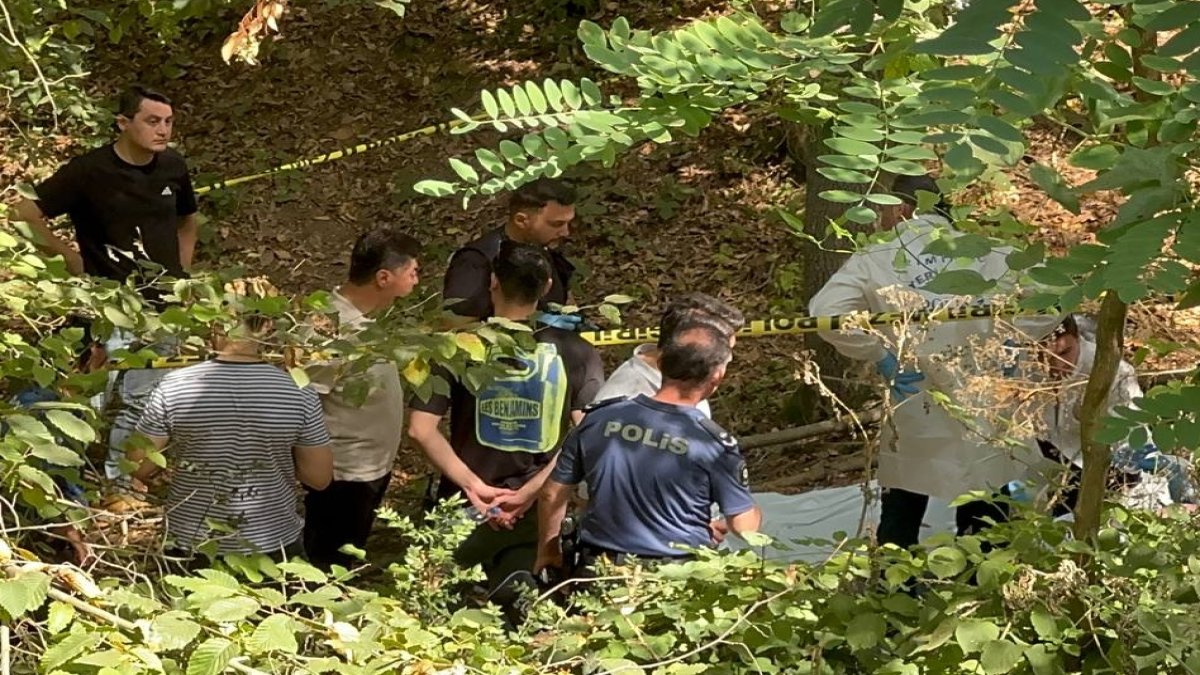 Ormanda başına poşet geçirilmiş erkek cesedi bulundu