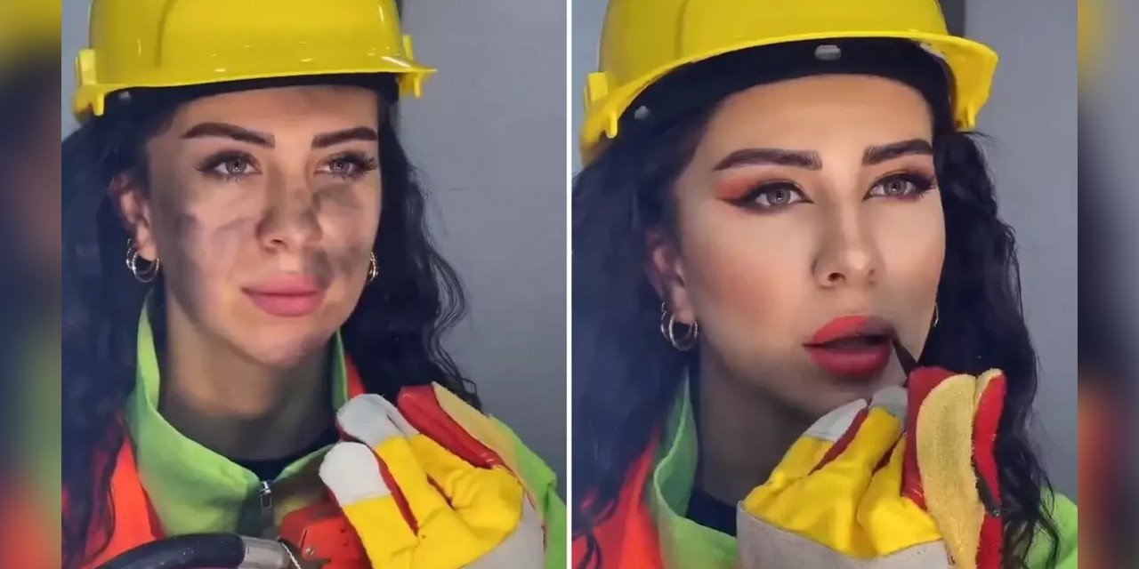 ‘İtfaiyeci makyajı’yla gündeme oturdu! Tepkilerin ardından videoyu sildi…