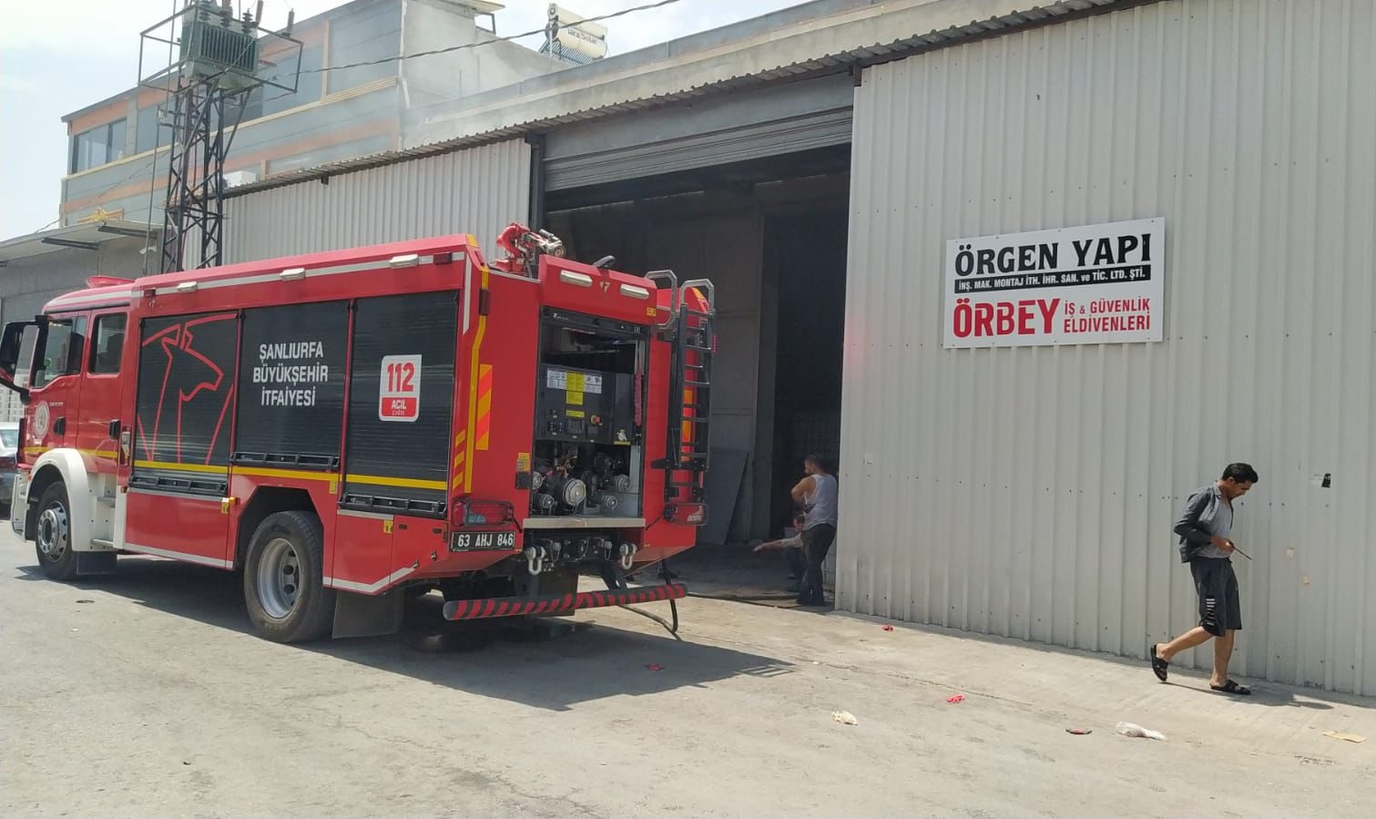 Halı fabrikasında yangın