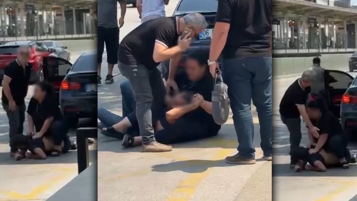 Eski eşini cadde ortasında darp etti