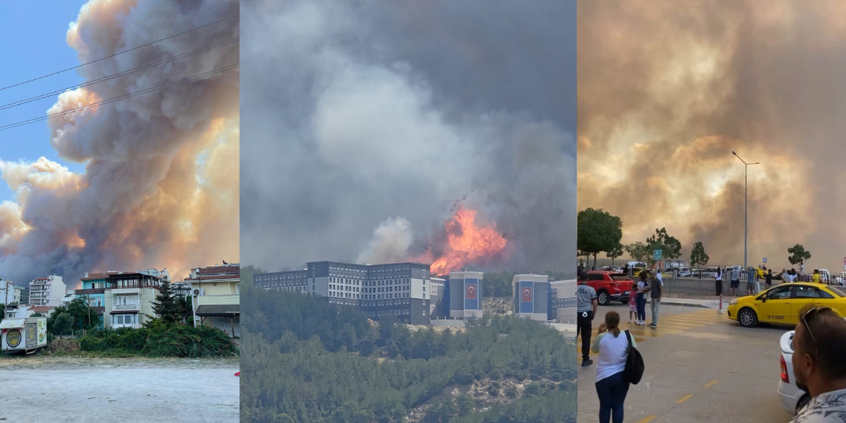 Çanakkale'de orman yangını! Yangın devlet hastanesine ulaşmak üzere