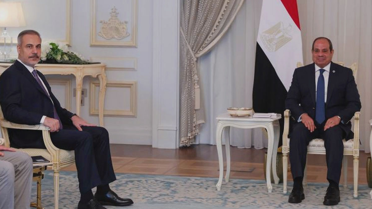 Fidan, Mısır Cumhurbaşkanı Abdülfettah es-Sisi ile görüştü