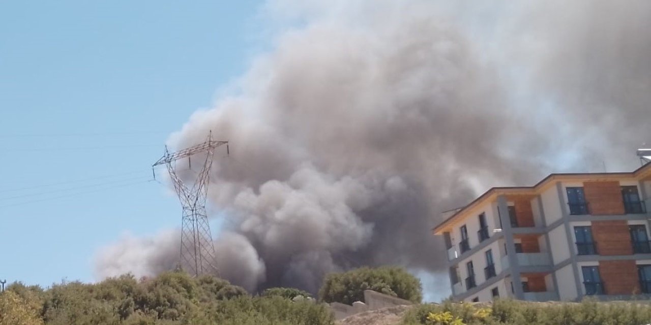 Kahramanmaraş’ta Orman Bölge Müdürlüğü lojman inşaatında yangın