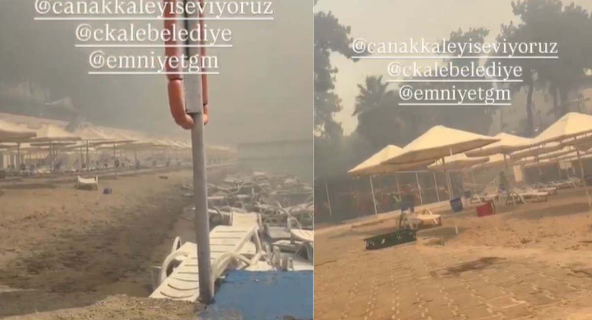 Çanakkale'deki yangında mahsur kalan kadının yardım çığlığı kahretti