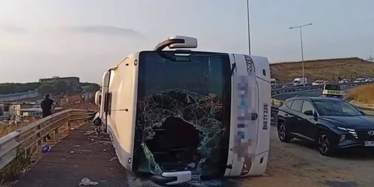 Kuzey Marmara Otoyolu’nda yolcu otobüsü devrildi: Ölü ve yaralılar var