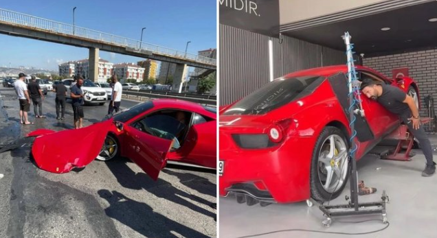 17 milyon liralık ferrariyle kaza yapmıştı: O ustadan öderim açıklaması