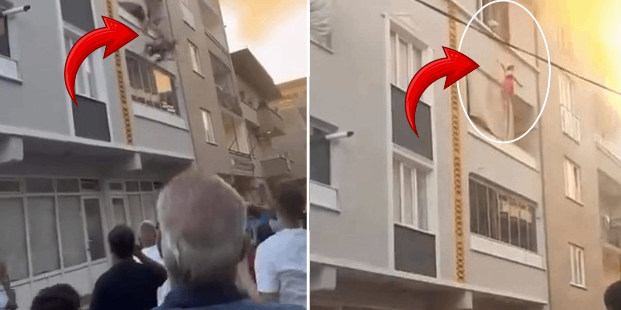 Bursa'da 3 katlı bina alev alev yandı: Torununu aşağı atarak kurtarmaya çalıştı