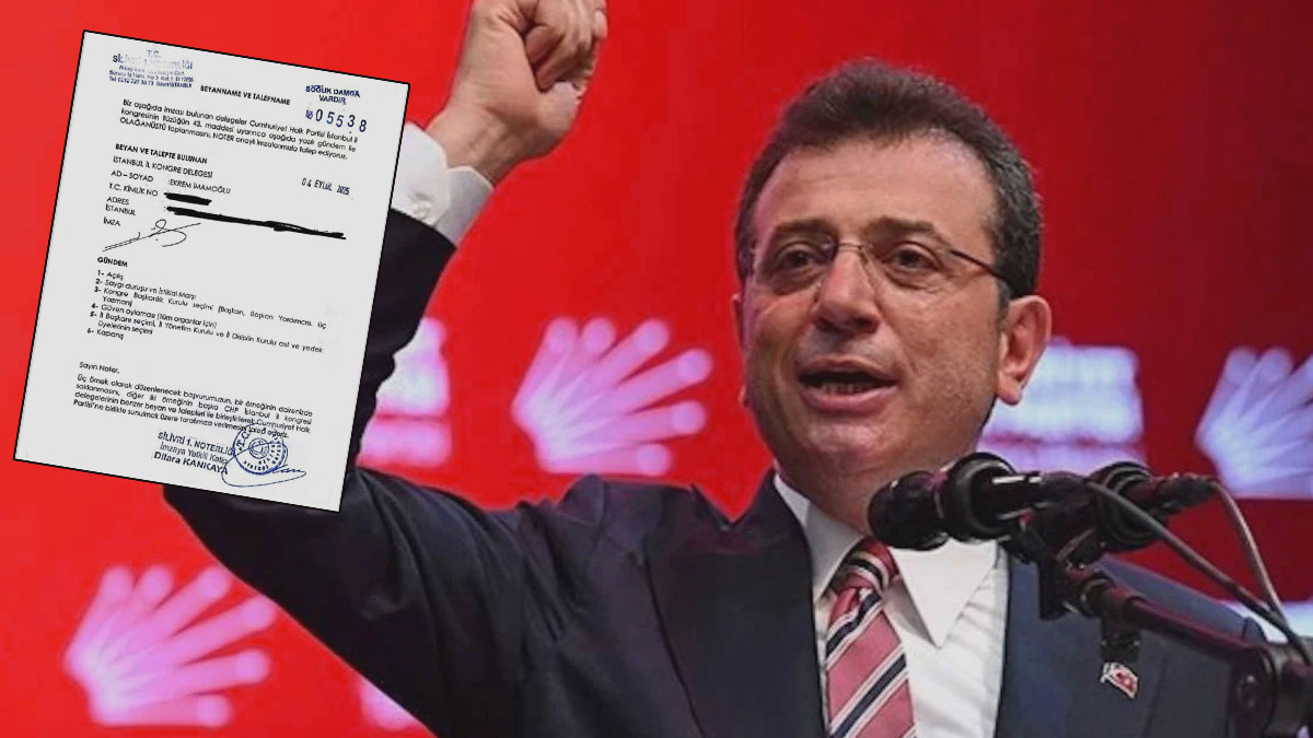 Dilekçesini paylaştı! İmamoğlu İstanbul İl Kongresi için notere başvurdu