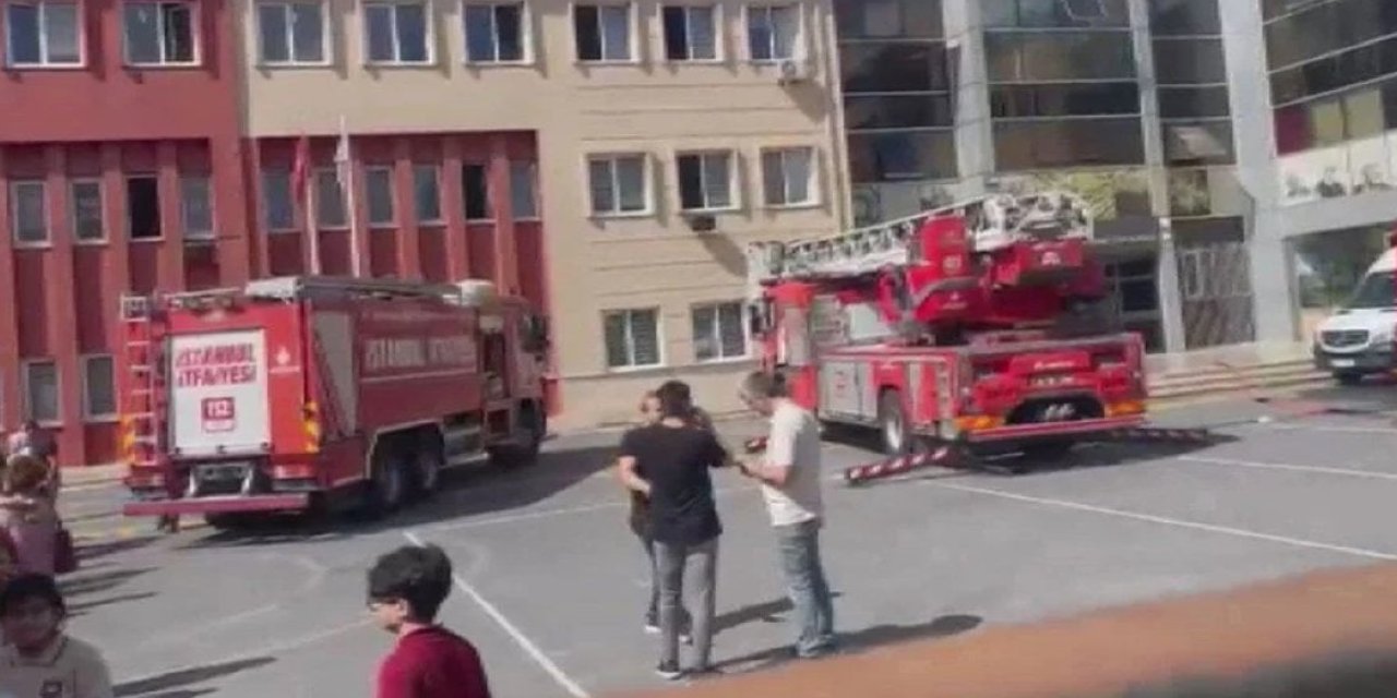 Başakşehir'de okul kantininde yangın çıktı