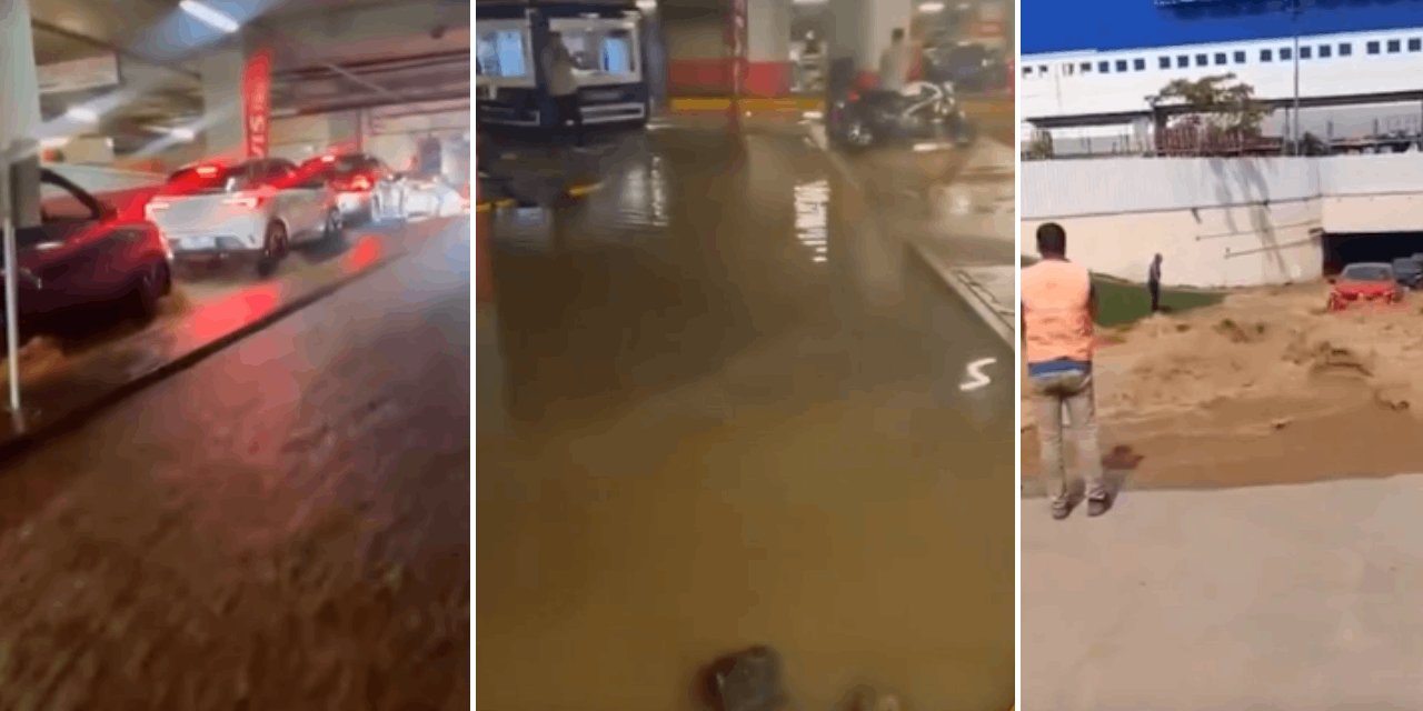 İSKİ şantiyesinde patlama: AVM otoparkını su bastı