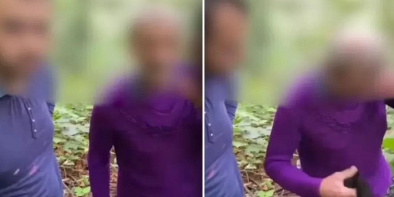 Kadın kılığındaki baba oğul fındık bahçesinde yakalandı! Samsun’da operasyon kamerada