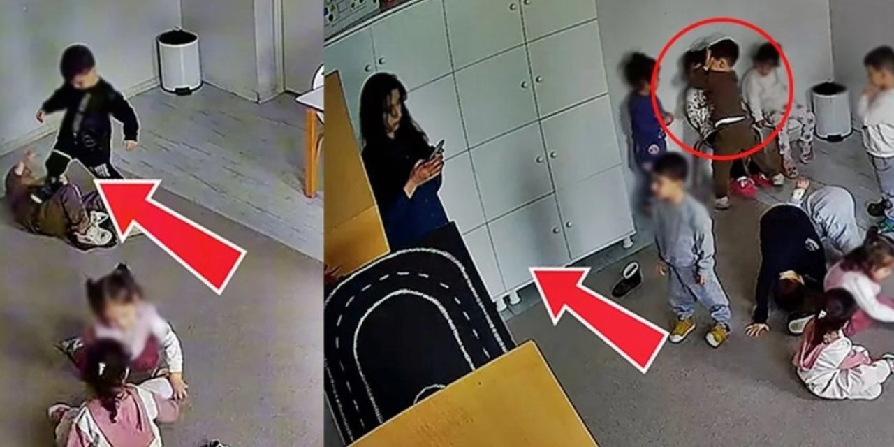 Kreşte masum miniklere işkence gibi anlar! Kamera kayıtları gerçeği ortaya çıkardı