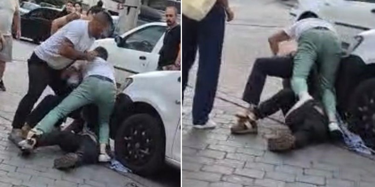 Sokak ortasında dehşet anları! Motosikletle çarpıp sırtına bıçak sapladılar