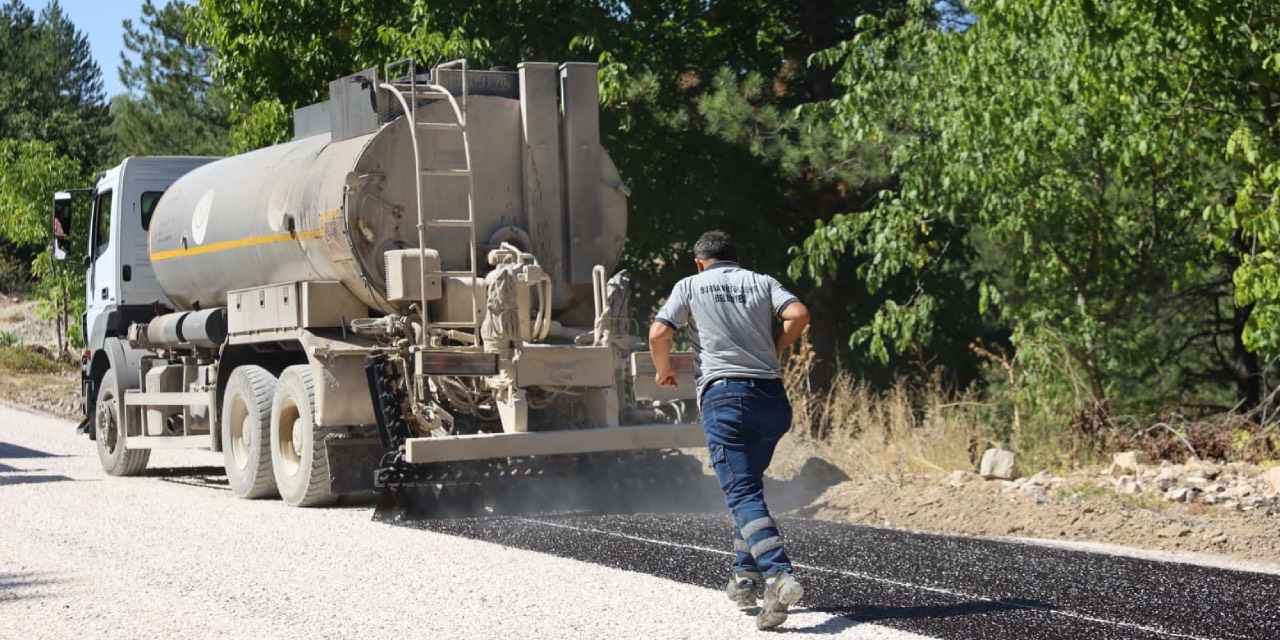 Bursa'nın dağ ilçelerinde 10 kilometrelik yol yenilendi