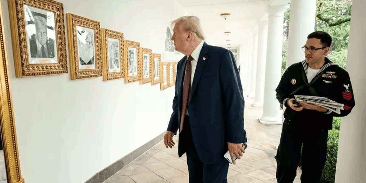 Trump'dan Beyaz Saray'da olay hareket! Joe Biden'ın fotoğrafı yerine bu fotoğrafı astı