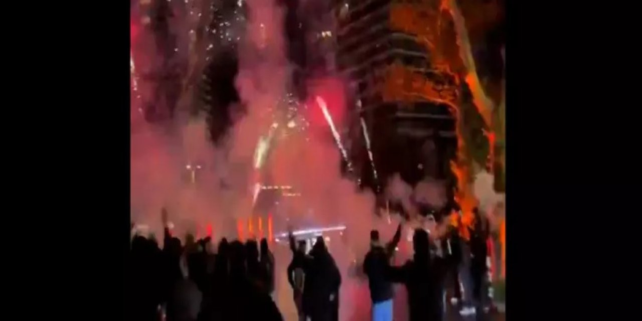 Galatasaray taraftarından havai fişekli sürpriz! Otelde konaklayan Liverpool'u sabaha kadar uyuyamadı