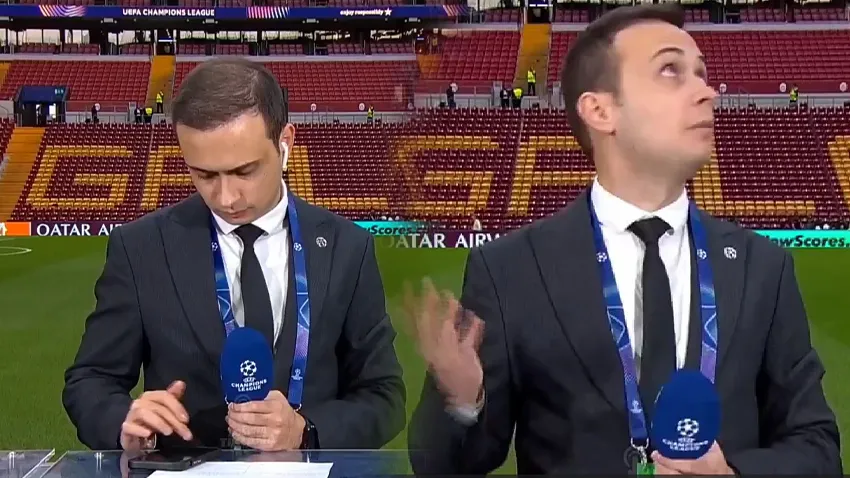 TRT Spor muhabirinin Şampiyonlar Ligi müziğine tepkisi sosyal medyada gündem oldu