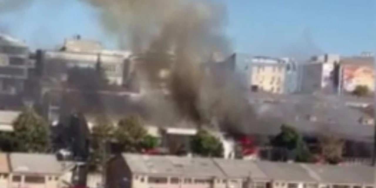 Beylikdüzü Organize Sanayi Bölgesi'nde korkutan yangın