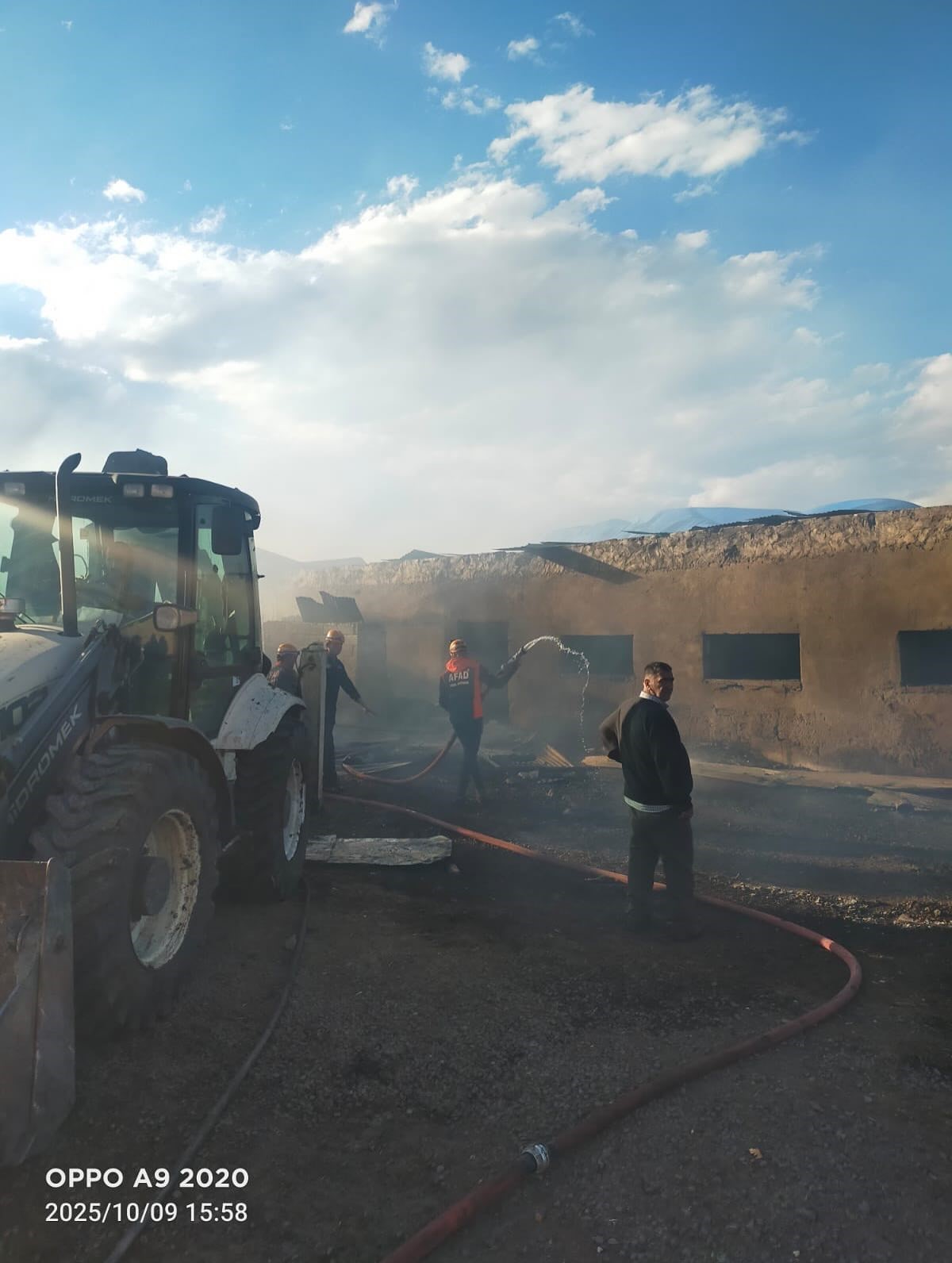 Ardahan'da kahreden yangın: 23 hayvan telef oldu
