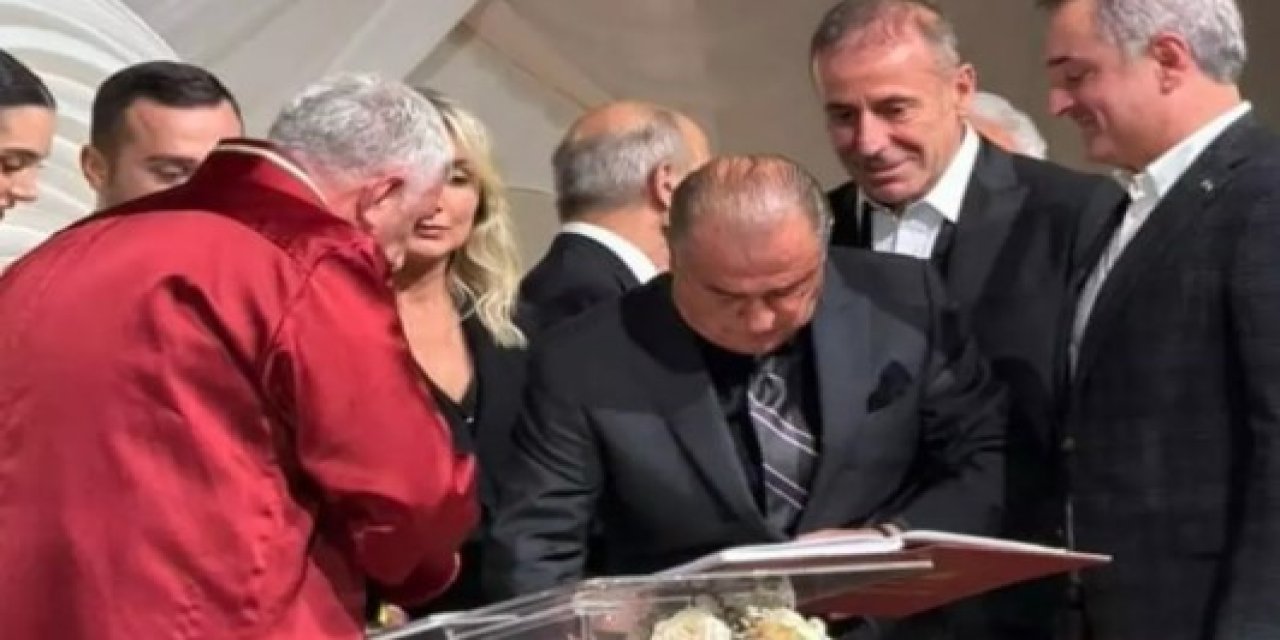 Fatih Terim’den nikah şahitliği: İstanbulspor Başkanı’nın oğlu Ömer Sarıalioğlu evlendi